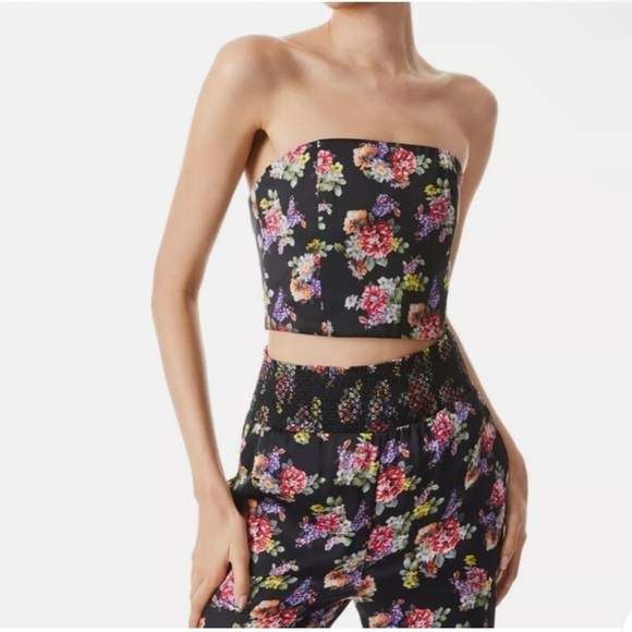 New! Alice + Olivia Ceresi Smocked Back Bandeau/ Corset Top 💕 sz 0 - Picture 7 of 12